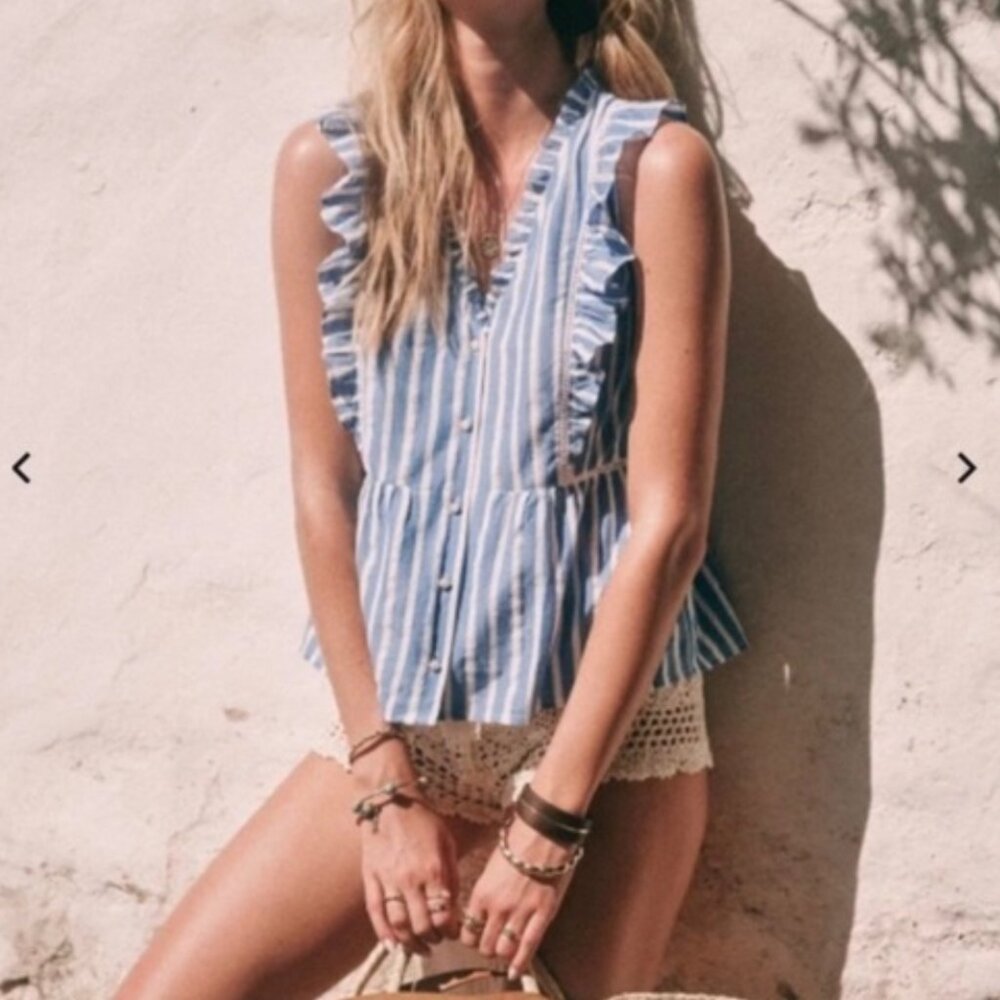 Sezane Denia blouse top size 36